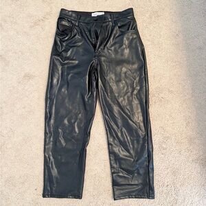 Abercrombie & Fitch Vegan Leather Pants - Black